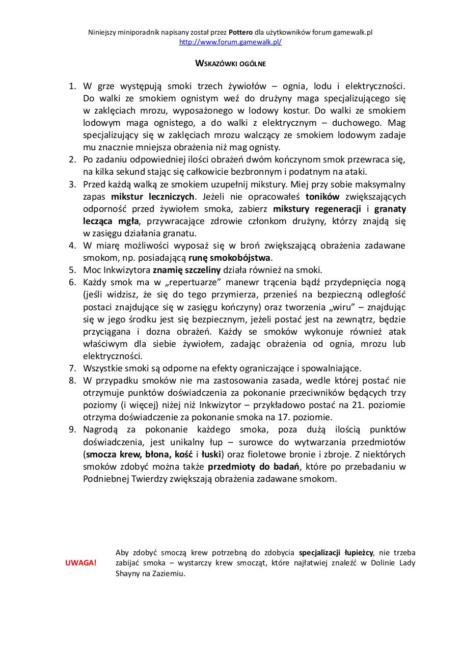 Preview of PDF document dragon-age-inkwizycja-poradnik-smoki.pdf