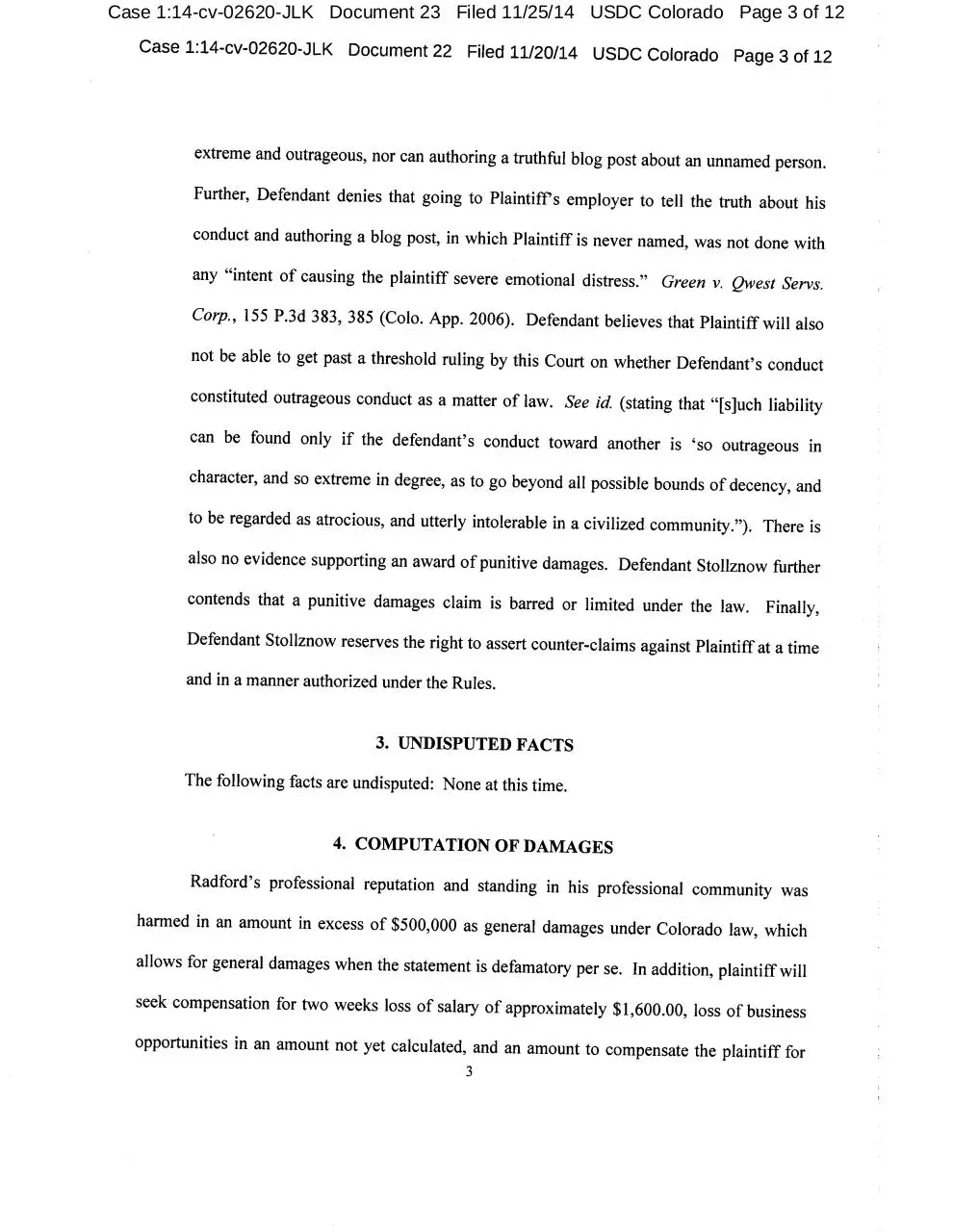 Page 3 of 12, Radford Stollznow Filing 2014Nov25