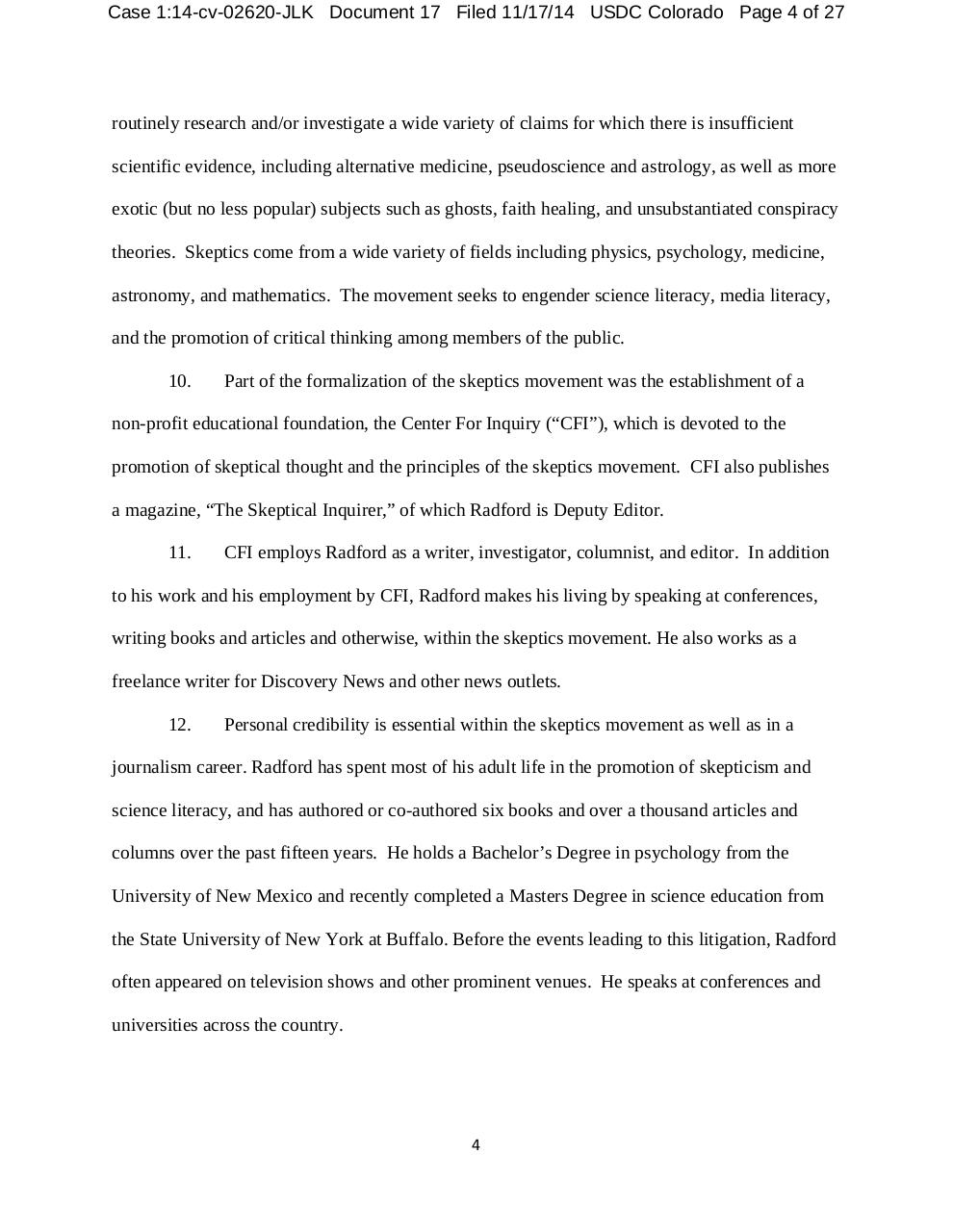Radford Amended Complaint_2014Nov17.pdf - page 4/27