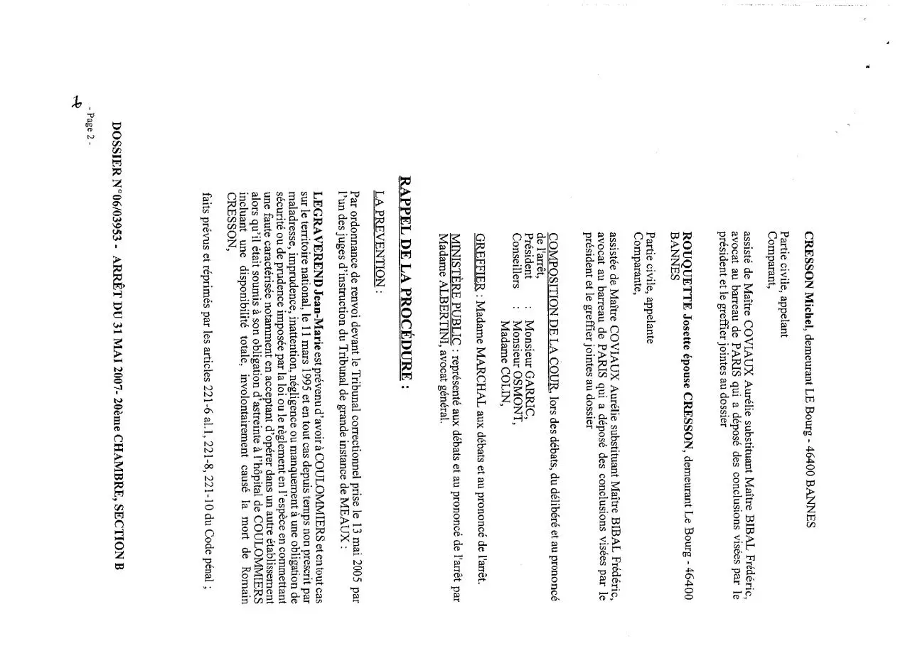 Page 2 of 8, Arrêt CA Paris 31052007
