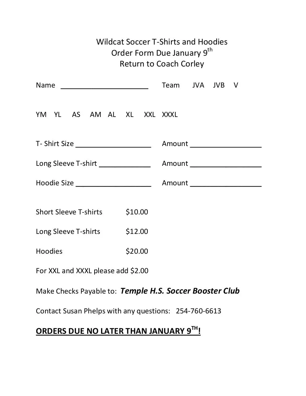 Page 1 of 1, Wildcat Soccer T