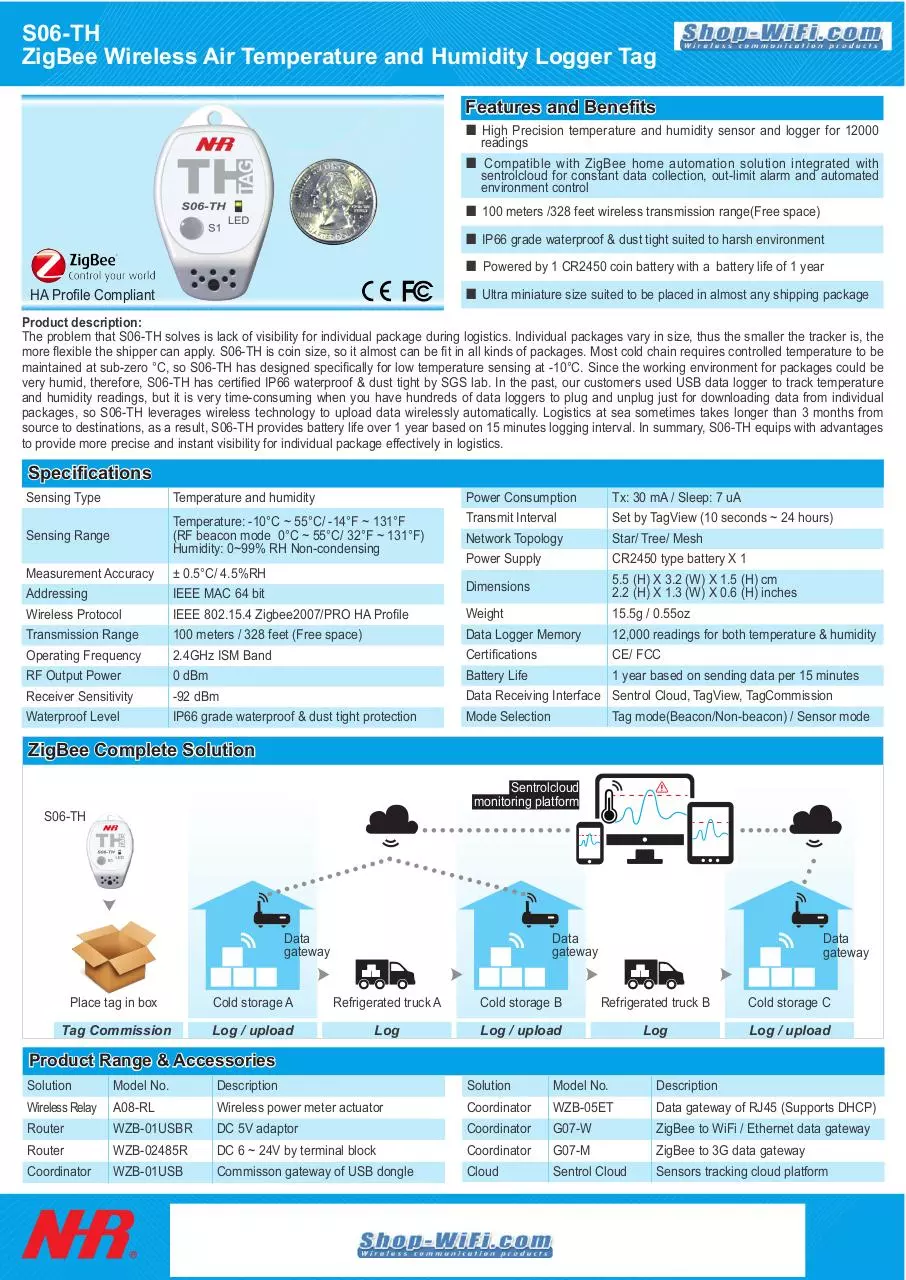 Document preview - Wireless Air Temperature and Humidity Logger Tag.pdf - Page 1/1