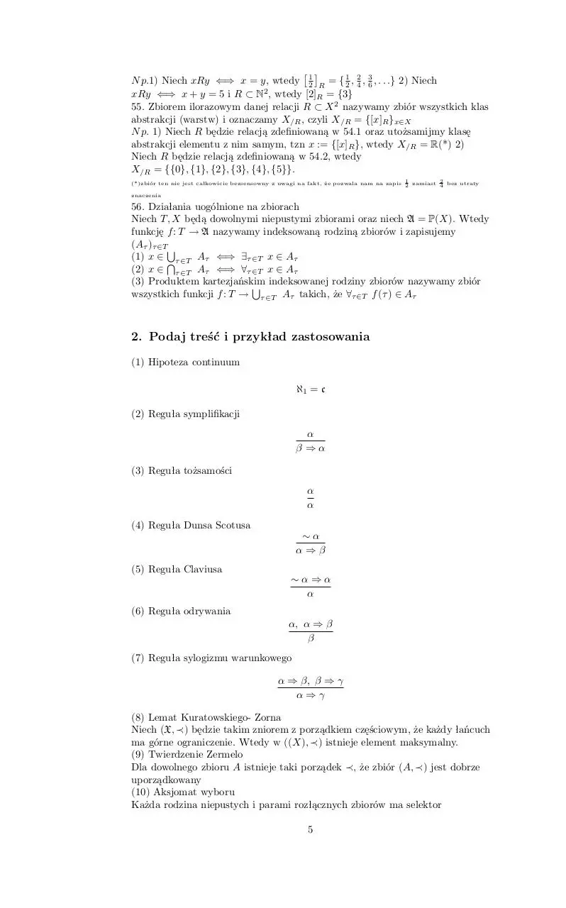 Page 5 of 6, Wst p do logiki i teorii mnogo ci