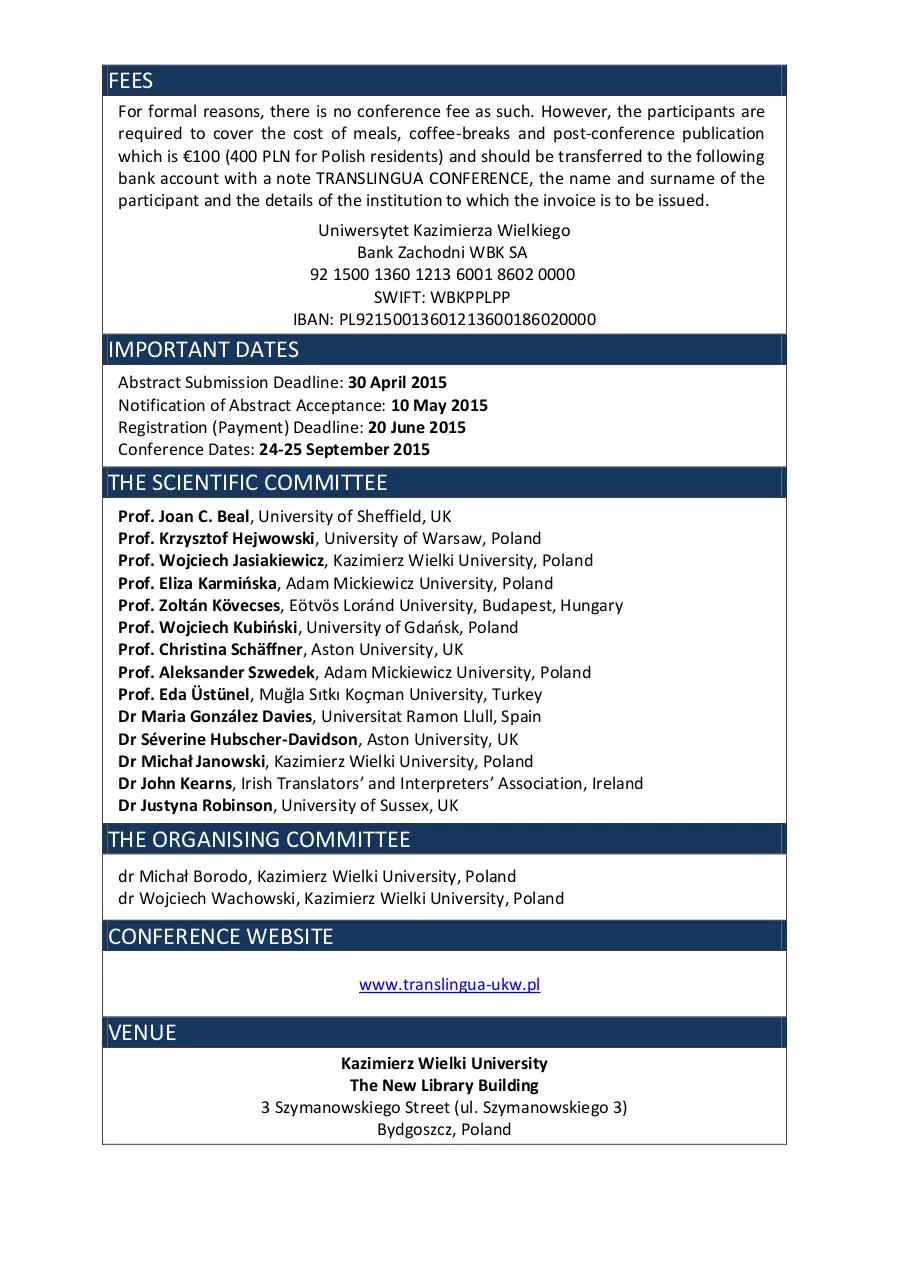 Page 3 of 3, Call for papers