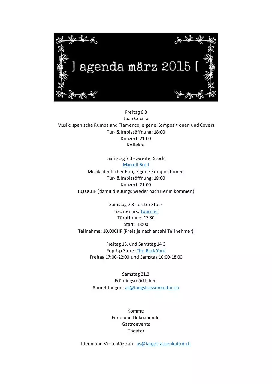 Page 1 of 1, agenda märz 2015