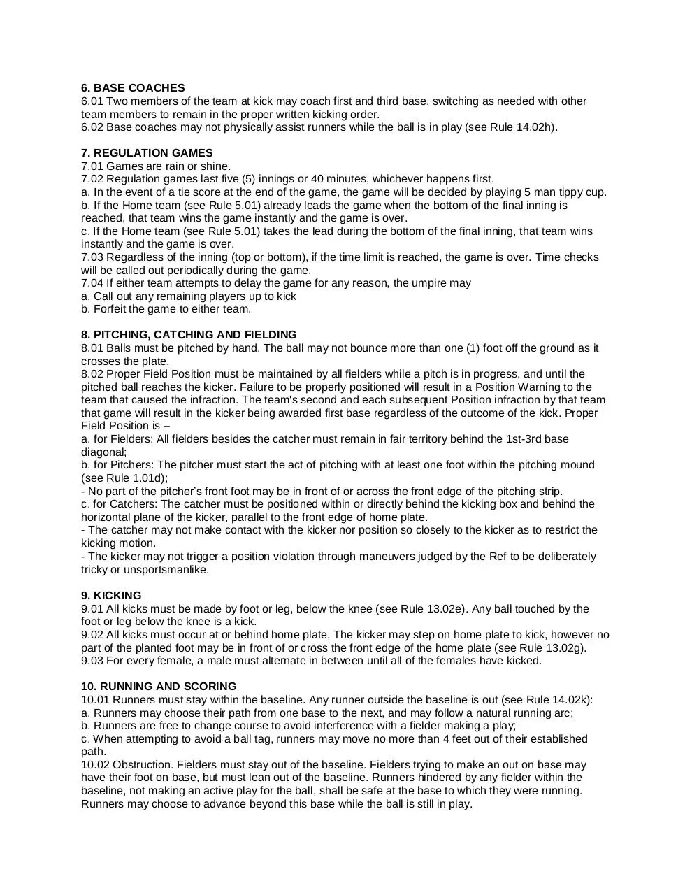 Page 3 of 6, Kickball Rules 2015