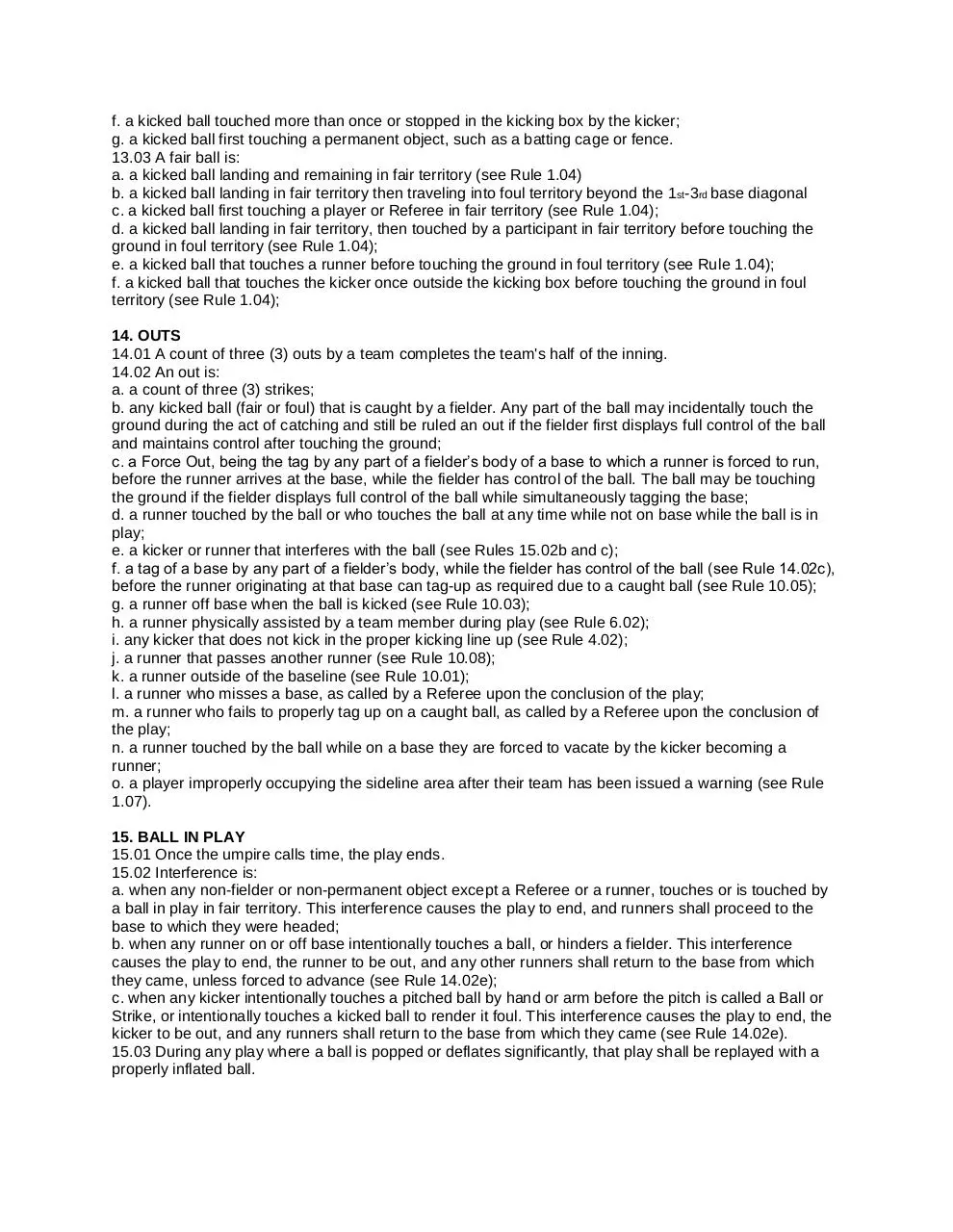 Page 5 of 6, Kickball Rules 2015