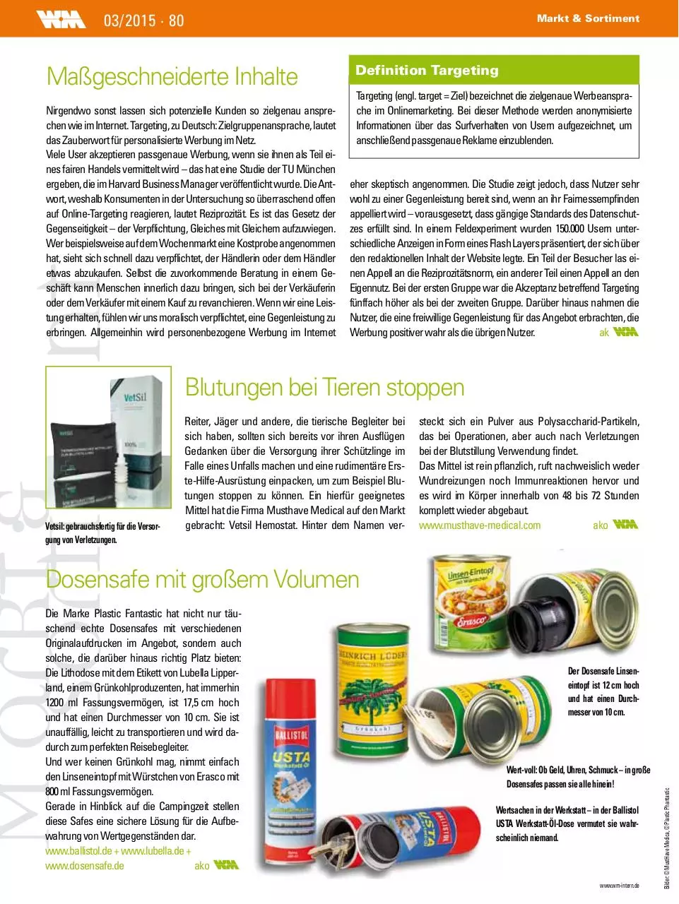 Page 1 of 1, VetSil Artikel WM Intern