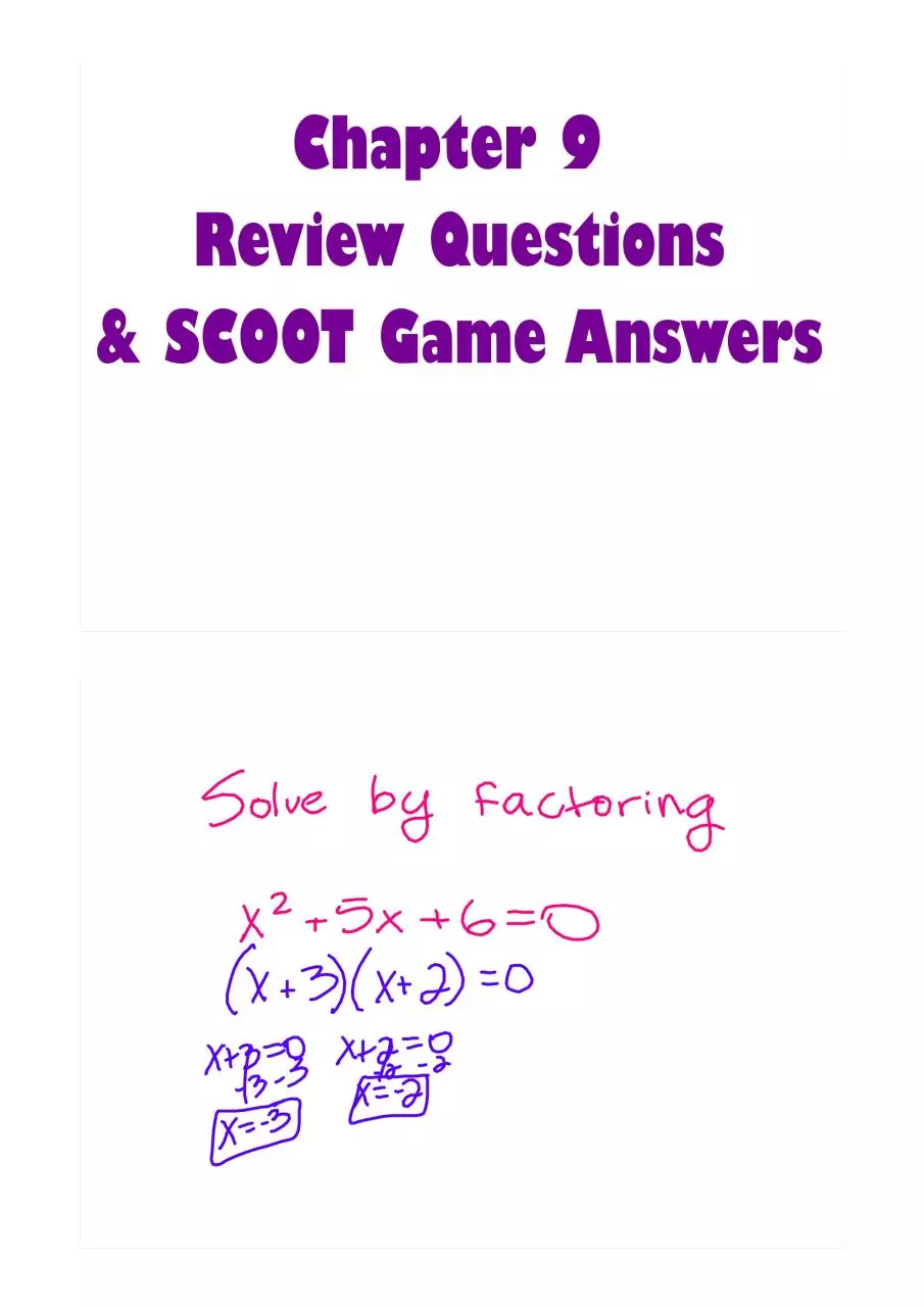 Page 1 of 13, Chapter 9 Review