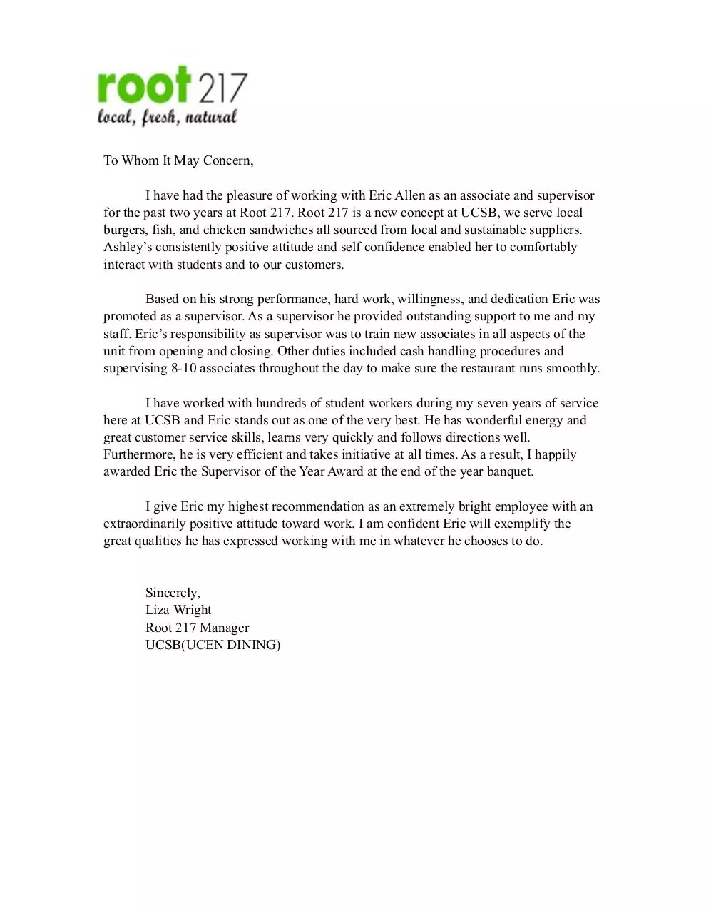 Page 1 of 1, LIZAWLETTERPDF