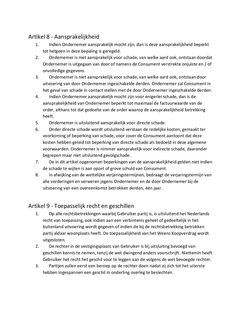 Page 4 of 5, Algemene Voorwaarden Manus