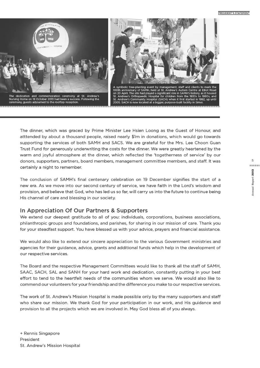 Page 5 of 75, St. Andrew's Mission Hospital Annual Report 2013