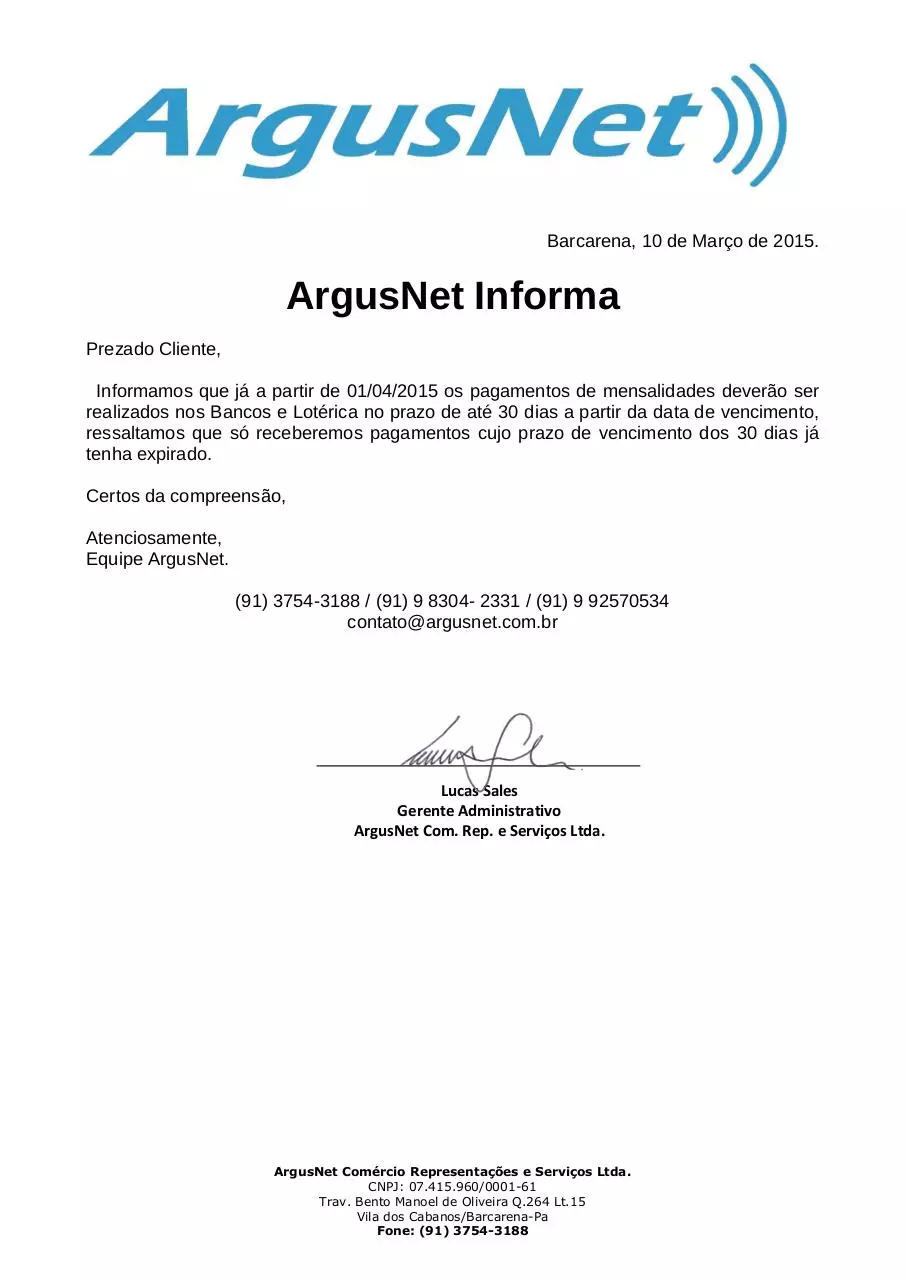 Document preview - Pagamentos ArgusNet.pdf - Page 1/1