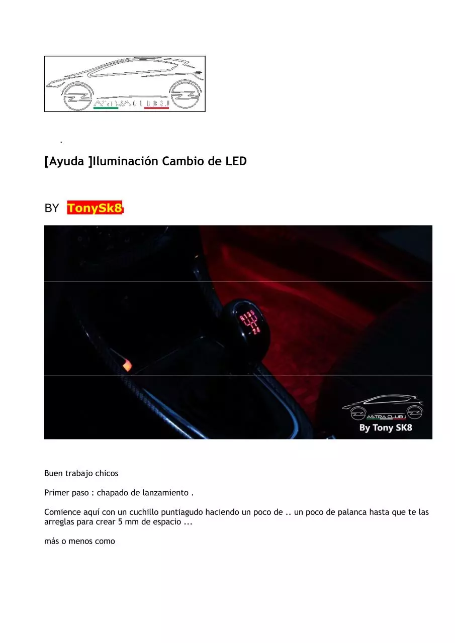 Page 1 of 13, [Ayuda ACJ ] Iluminación Cambio de LED