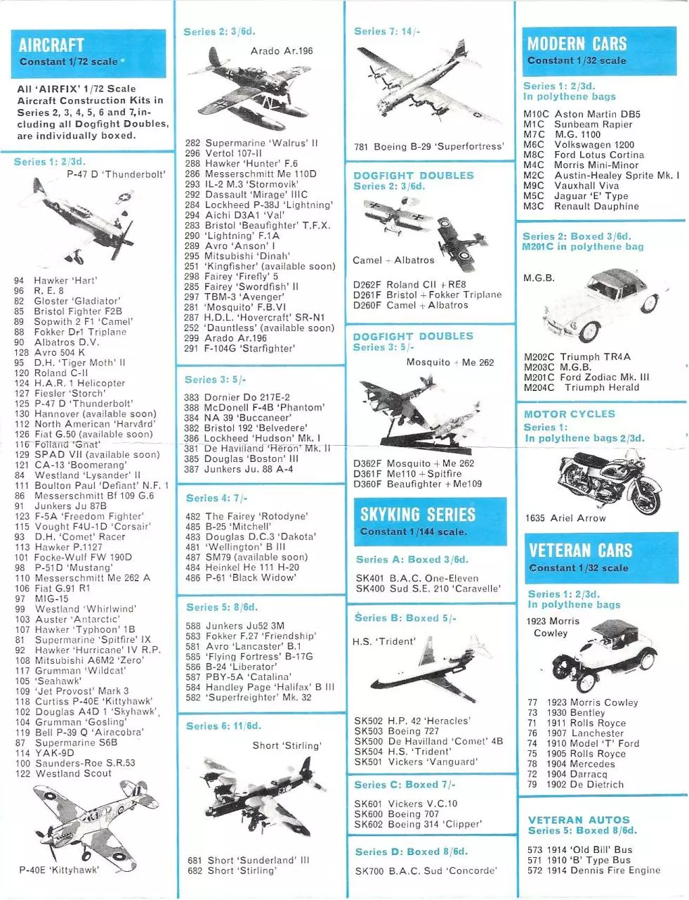 Page 2 of 4, Airfix Kit List 1967