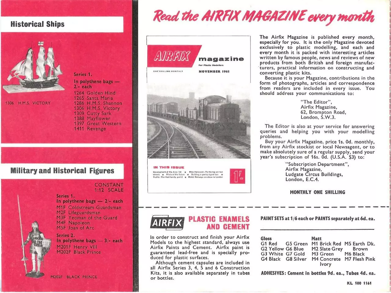 Page 4 of 4, Airfix Kit List Winter 1961 2