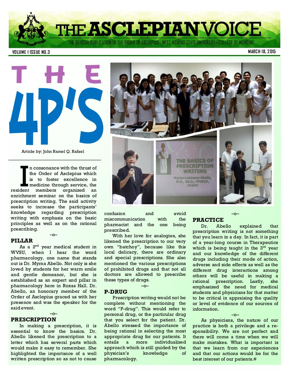 Document preview AV_03 - The 4Ps (Basics of Prescription Writing).pdf - page 1/1