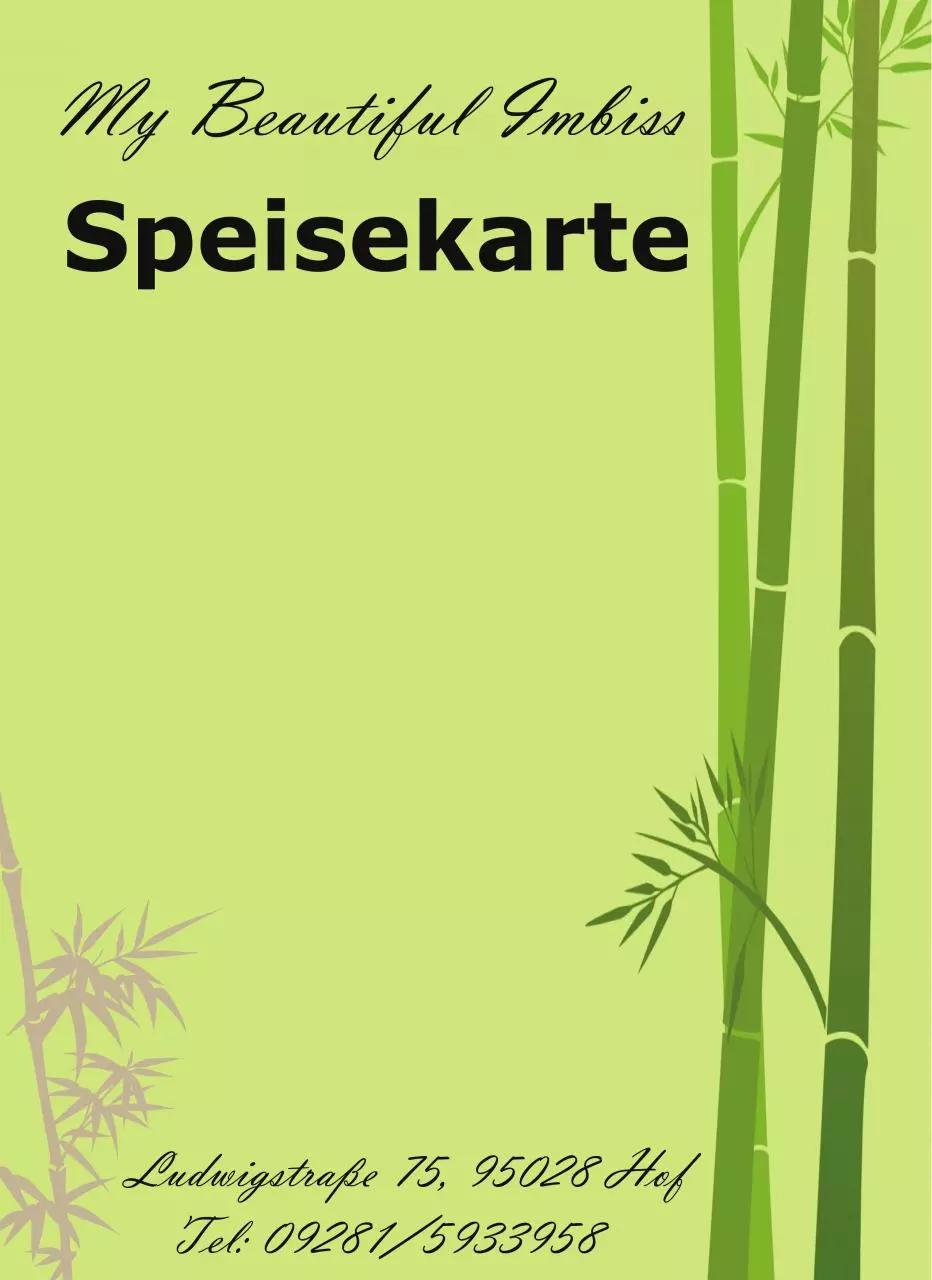 Page 1 of 8, Speisekarte (MBI Hof)