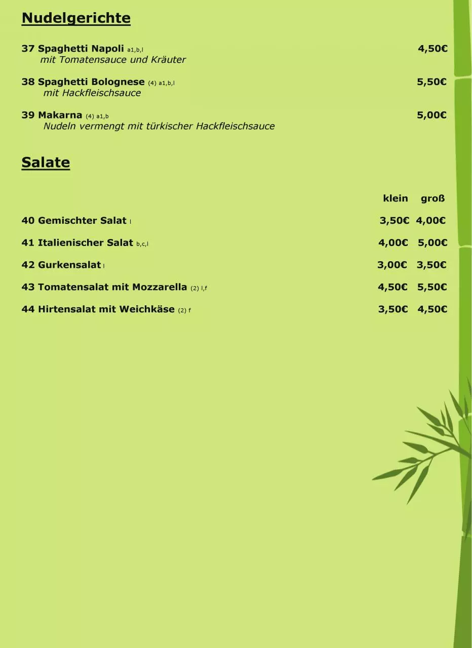 Page 5 of 8, Speisekarte (MBI Hof)