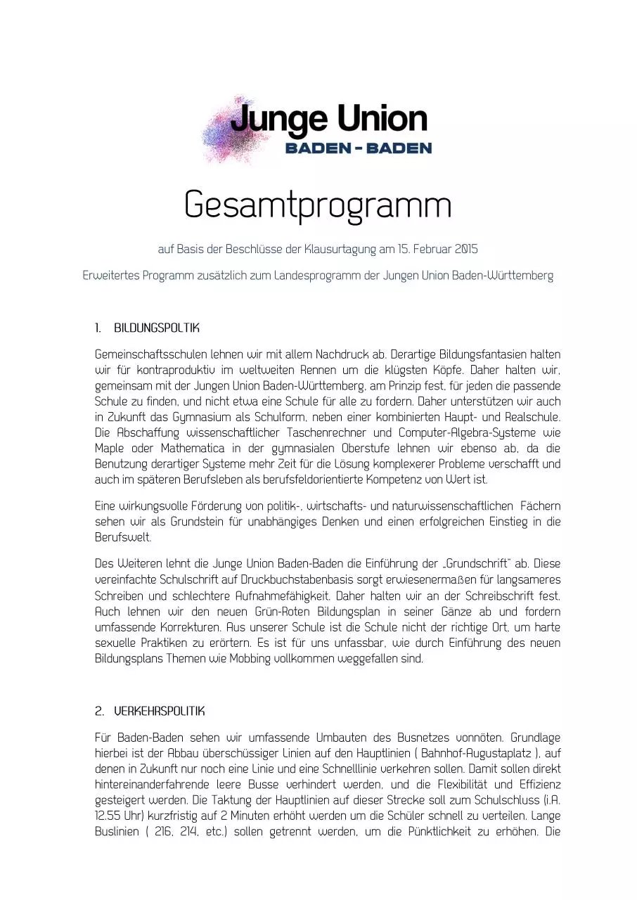 Page 1 of 4, Gesamtprogramm