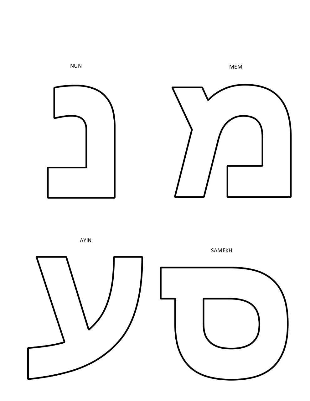 HEBREW LETTER CUTOUTS by CandiceMadewell - PDF Archive