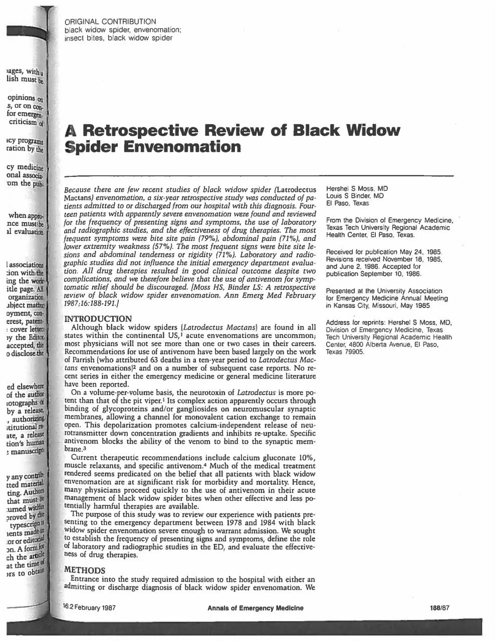 Page 1 of 5, LatrodectusReview1985Moss