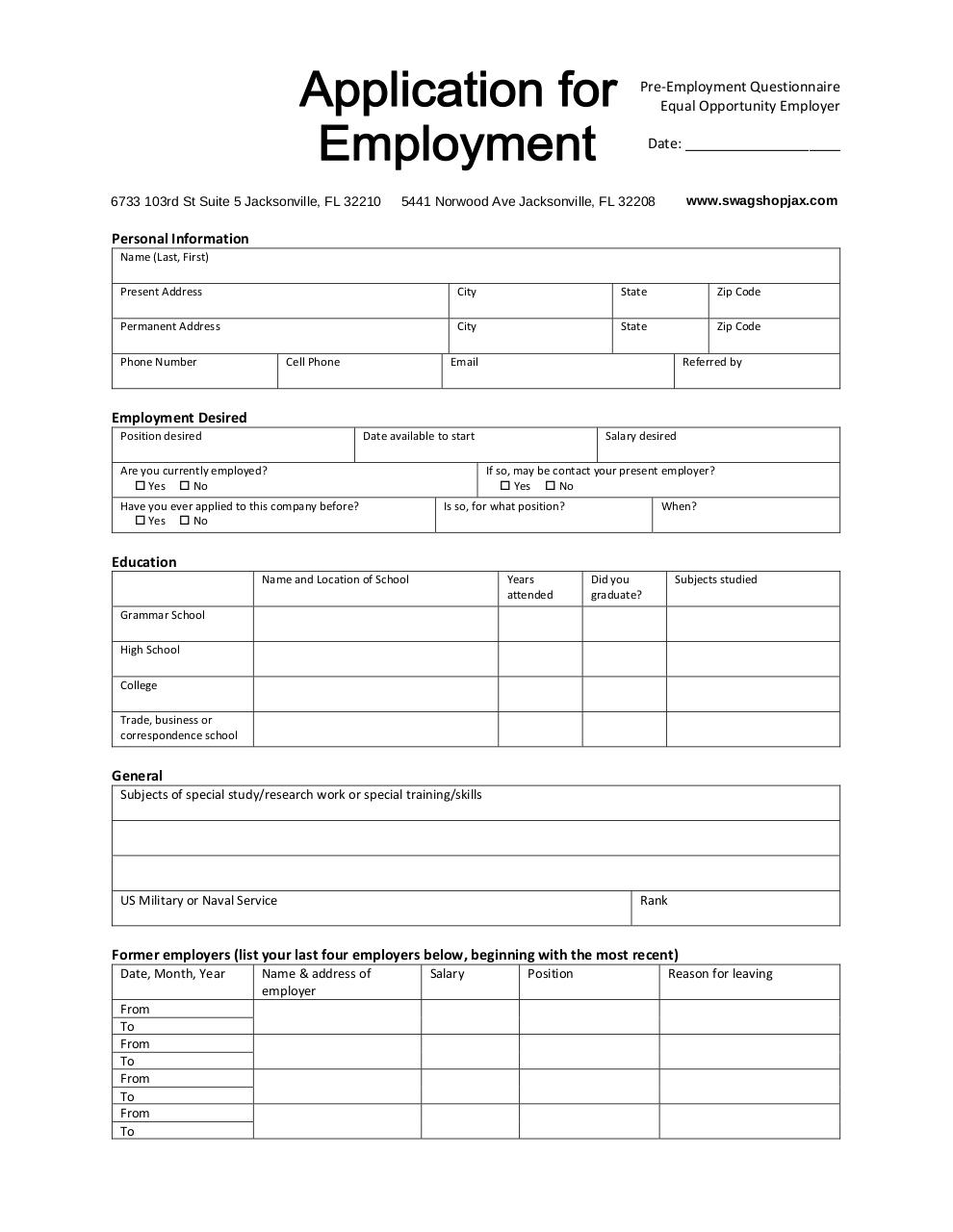 Document preview Application-for-Employment1-2.pdf - page 1/2