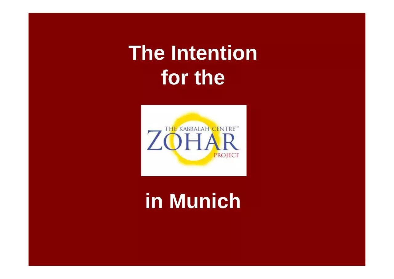 Page 1 of 19, Zohar Projekt Presentation Warsaw2013