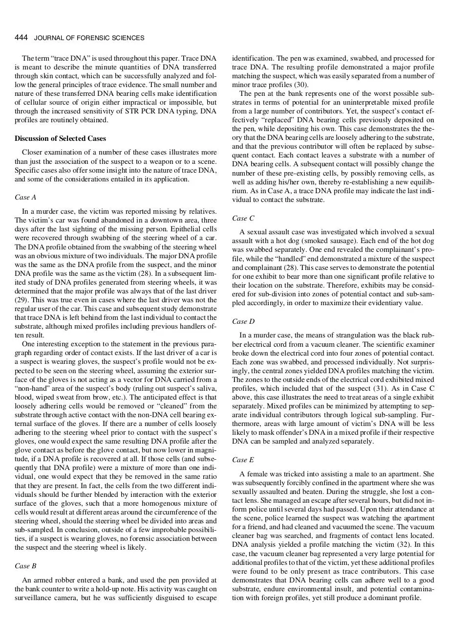 Page 3 of 9, Wickenheiser Trace DNA