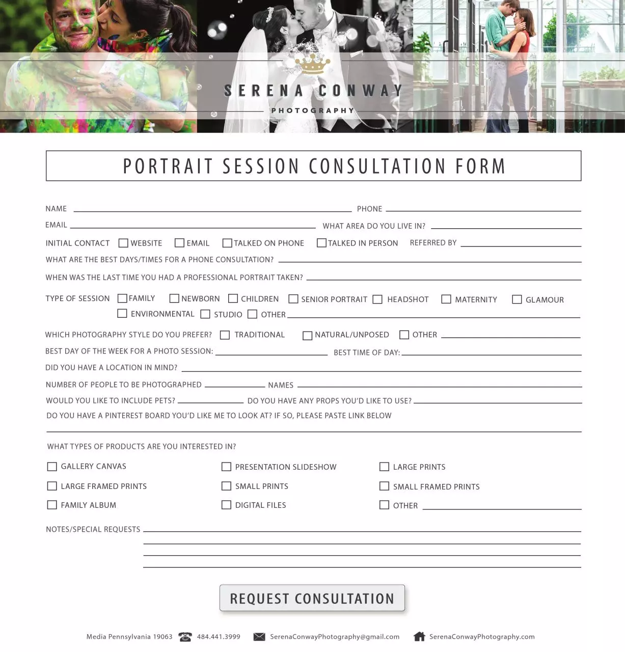 Page 1 of 1, PortraitConsultationForm