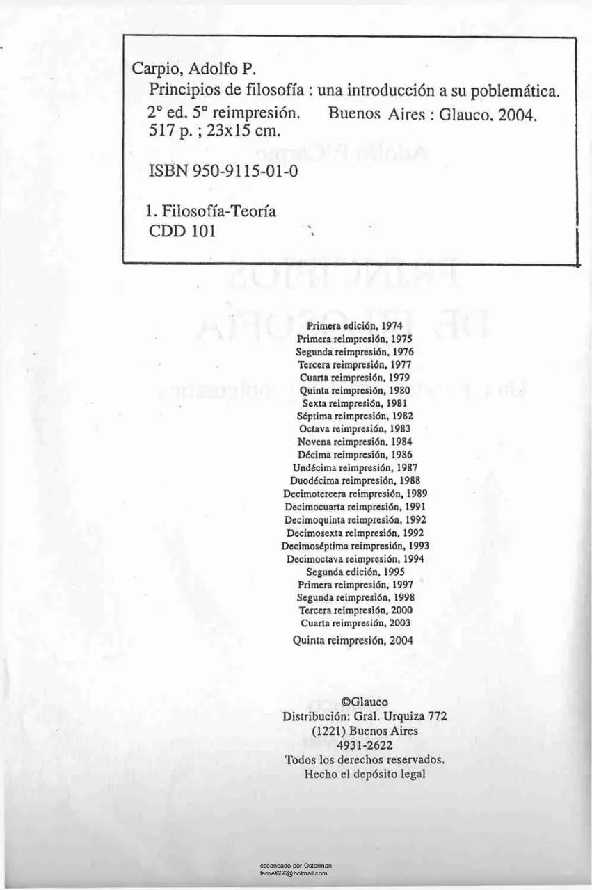 Page 3 of 507, PrincipiosdeFilosofa AdolfoCarpio