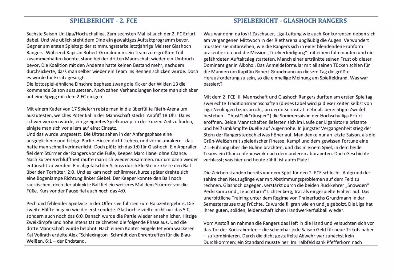 Page 2 of 18, Spielberichte 1. Spieltag bearb.
