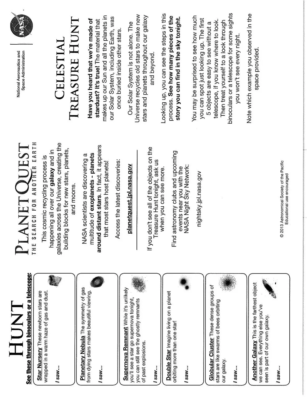 Page 5 of 6, Celestial Treasure Hunt
