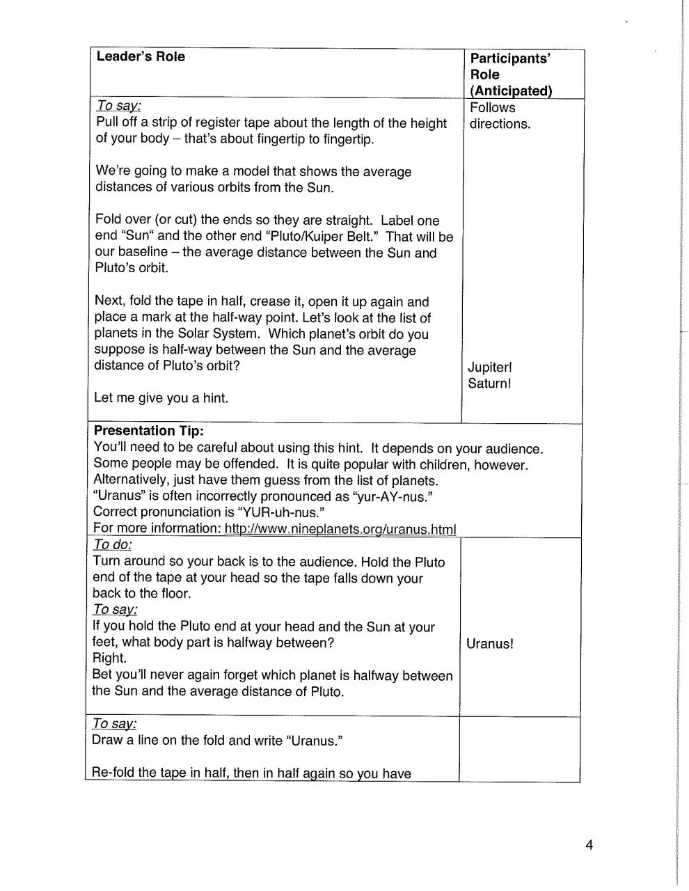 Page 4 of 10, Pocket Solar System
