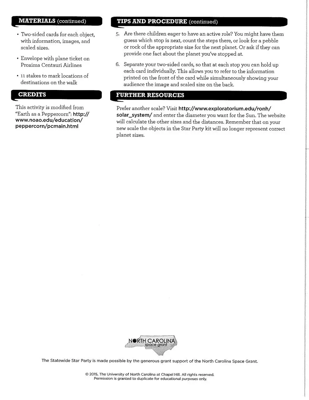 Page 2 of 2, Solar System Walk