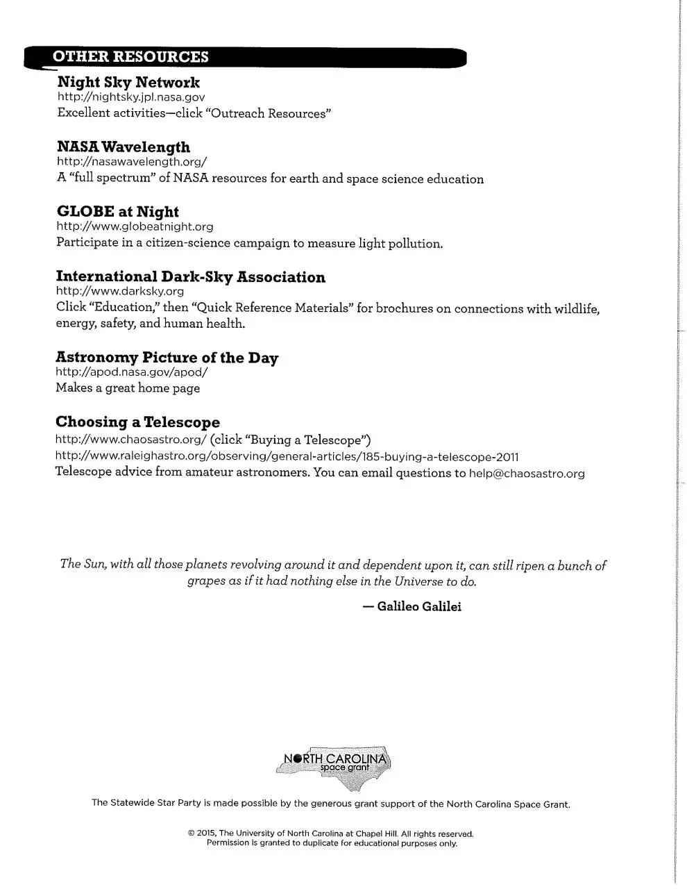 Page 2 of 2, Star Party Web Resources