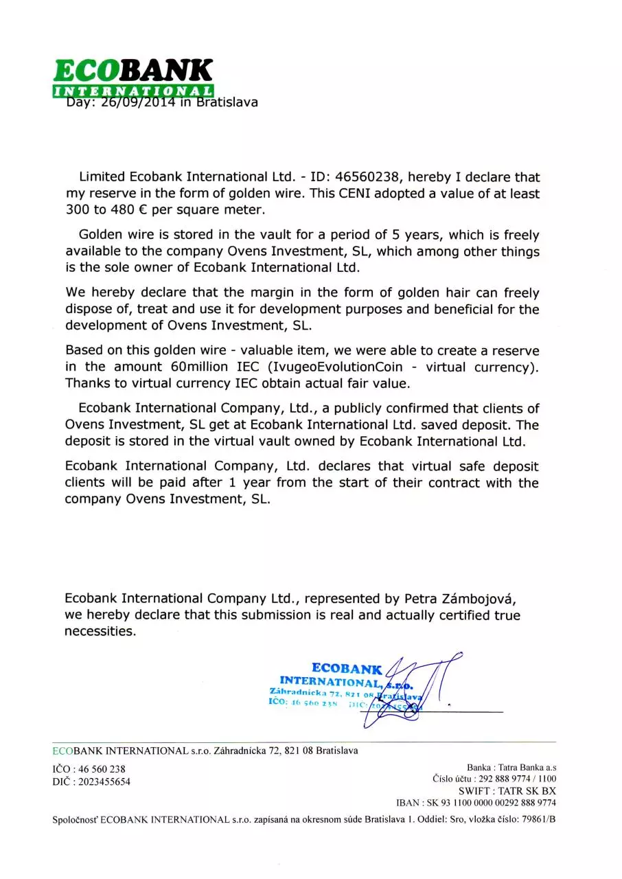 Page 1 of 1, ecobanka aj