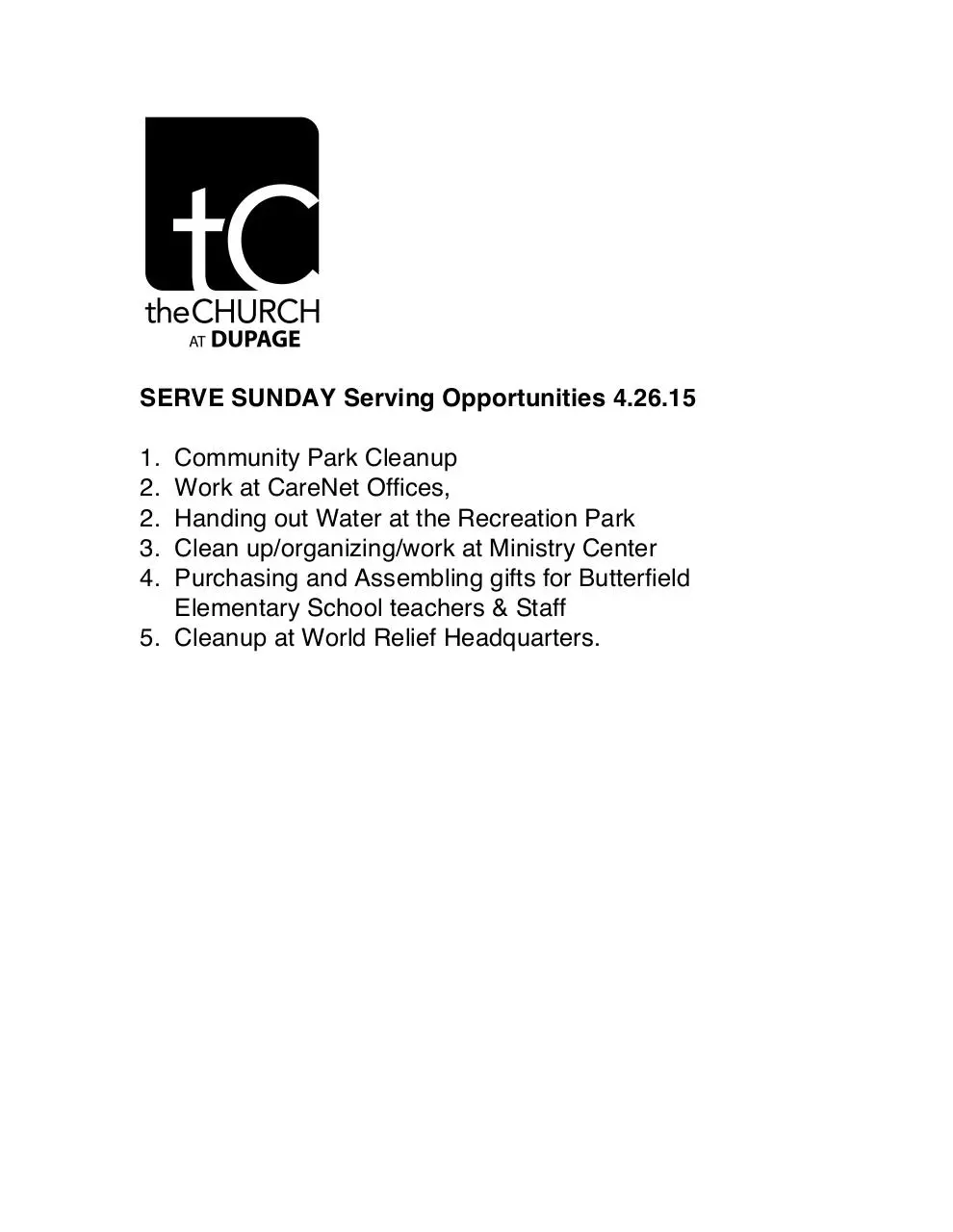 Page 1 of 1, tC SERVE 4.26.15
