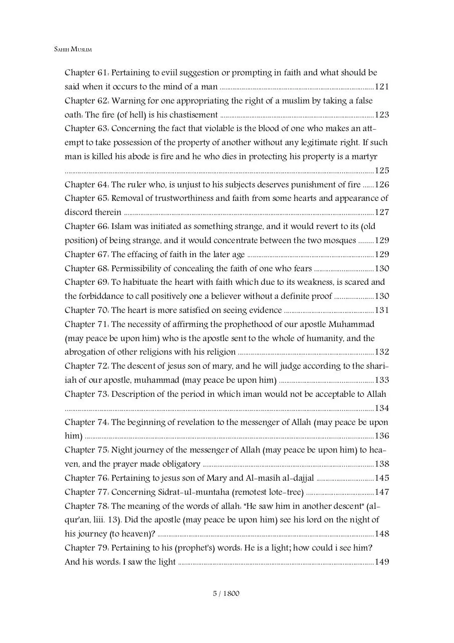 Page 5 of 1800, Sahih Muslim english translation (1)