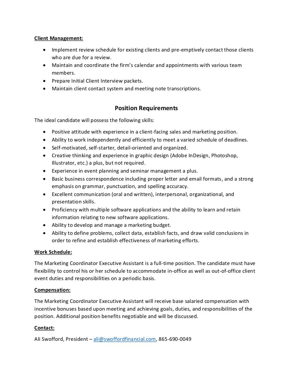 Document preview Swofford Financial Job Posting.pdf - page 2/2