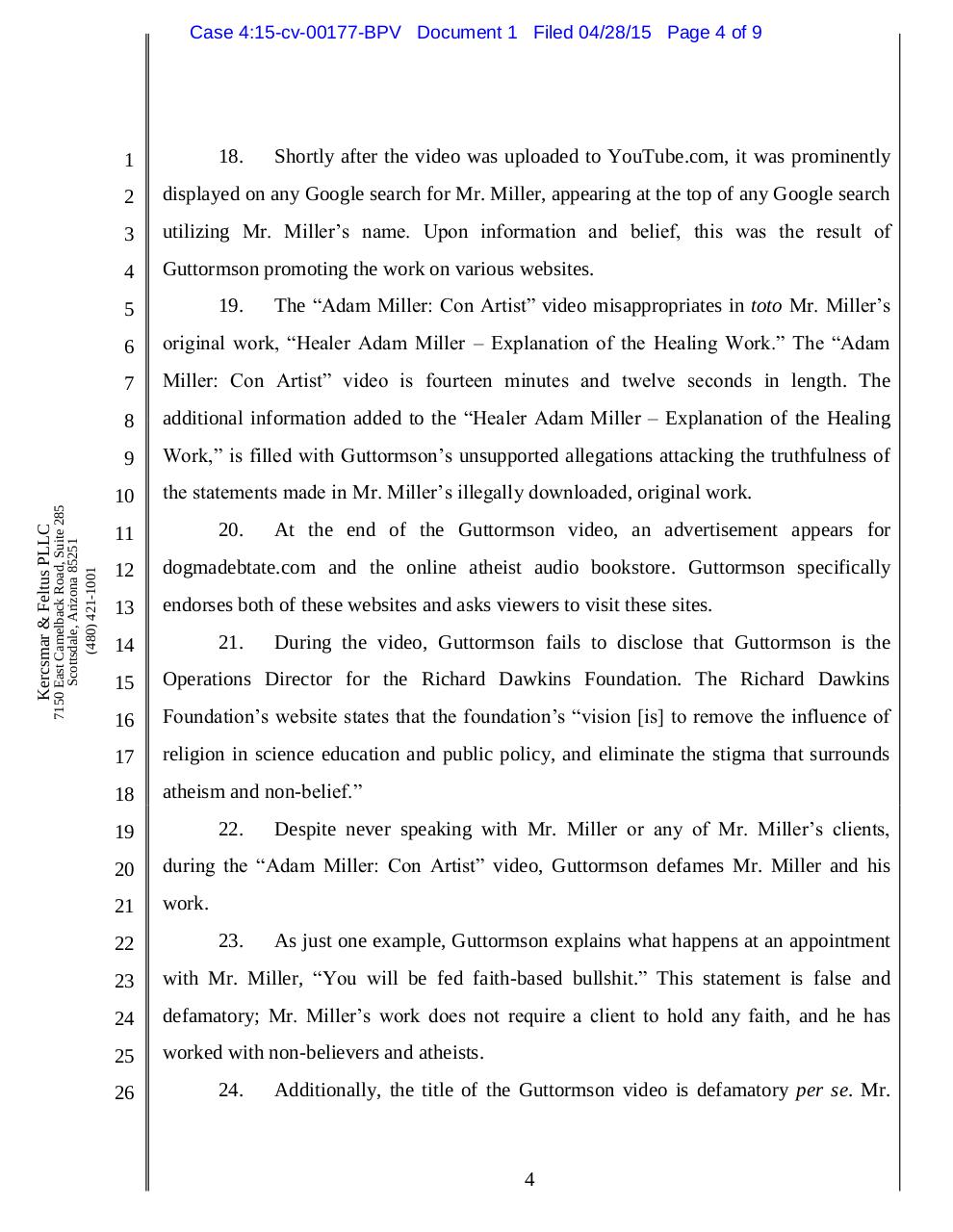 Miller v Guttormson.complaint.pdf - page 4/17