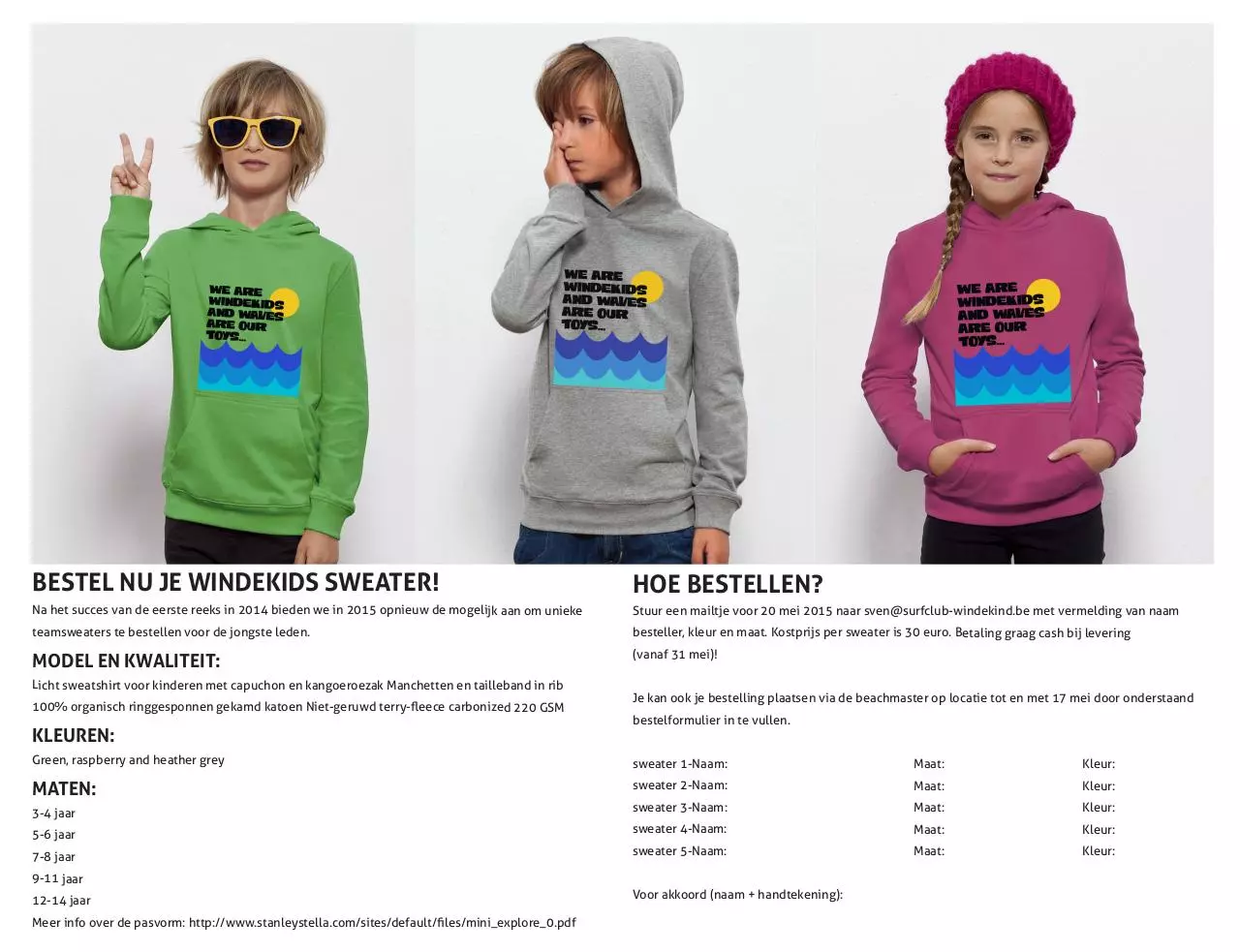 Document preview - windekind sweater 2015 bestelformulier.pdf - Page 1/1