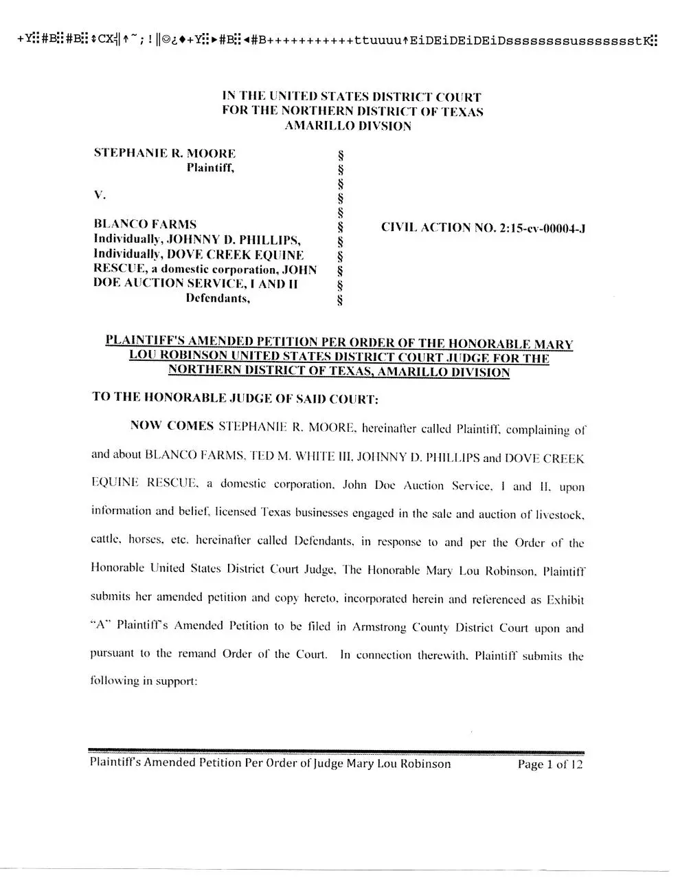 Page 1 of 22, Armstrong County Lawsuits