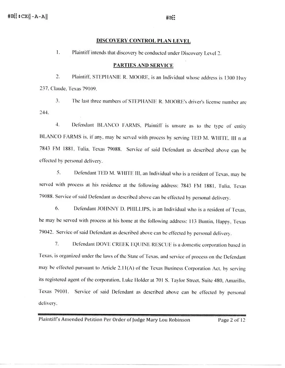Page 2 of 22, Armstrong County Lawsuits