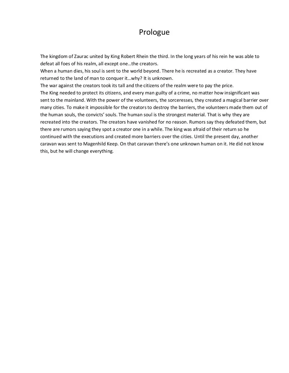 Page 1 of 1, Prologue