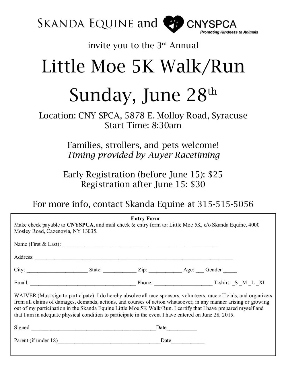 Page 1 of 1, little moe Registration Form