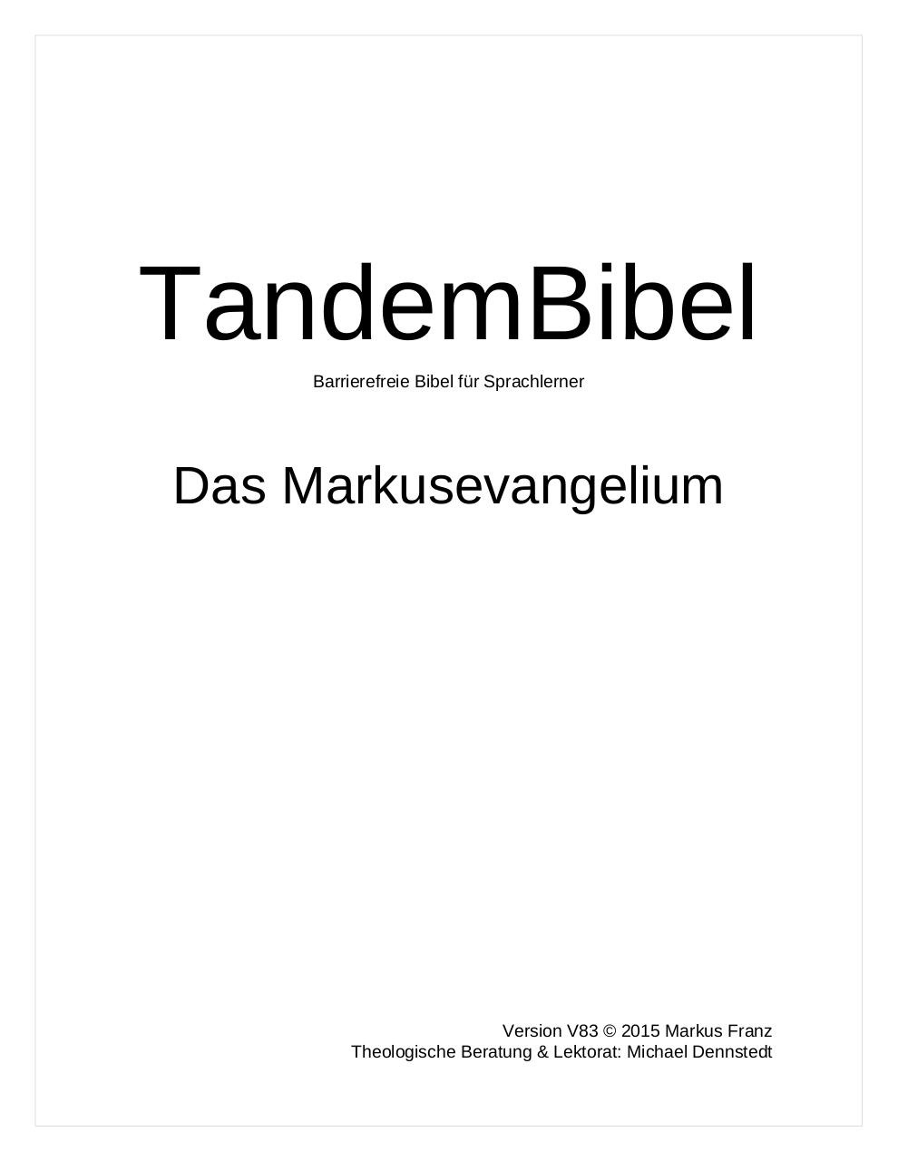 TandemBibel_Markusevangelium_V83.pdf - page 1/48