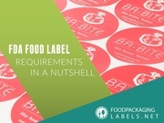 Page 1, FDA food label requiremens in a nutshell