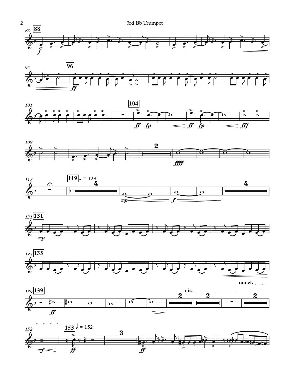 Page 2 of 4, 3rd Bb Trumpet