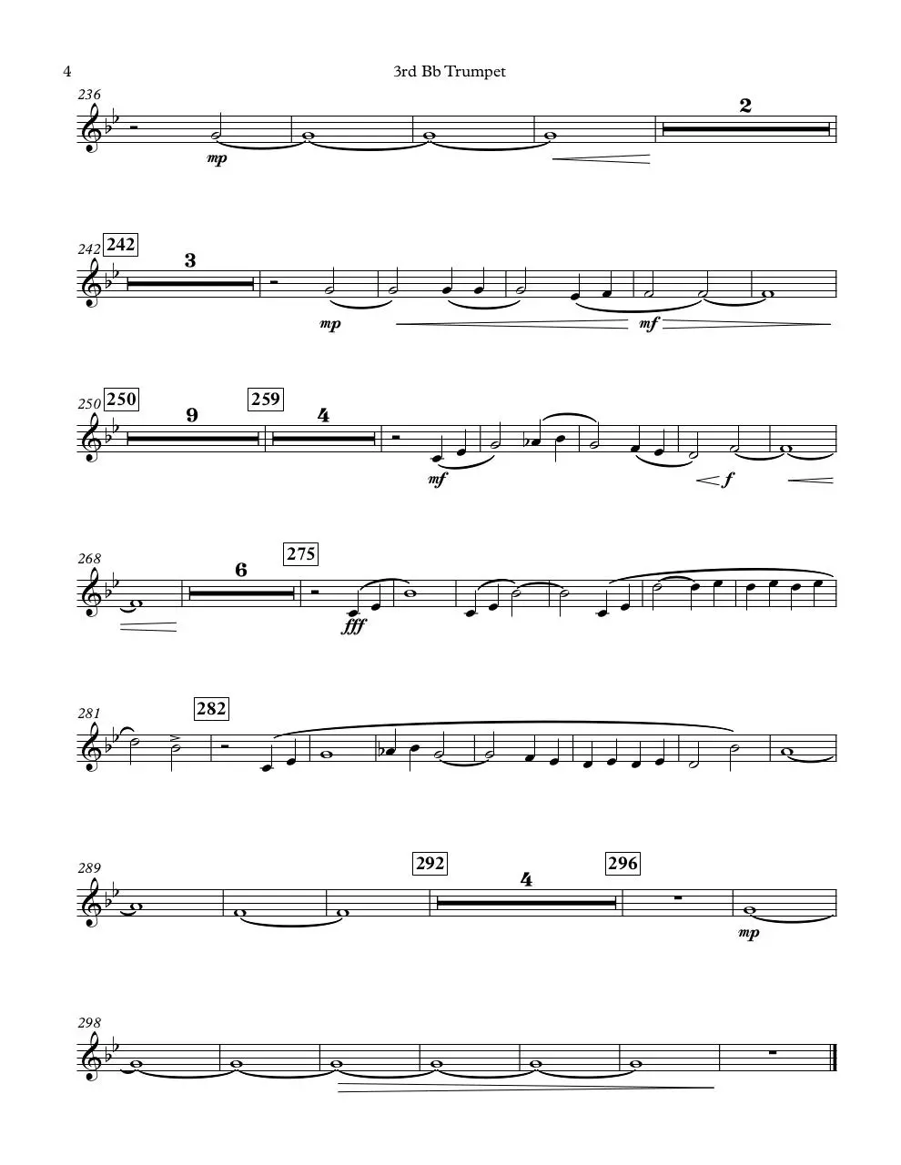 Page 4 of 4, 3rd Bb Trumpet